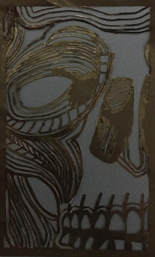 Papercut on blue