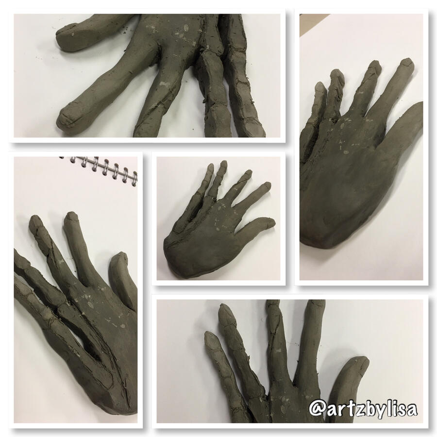 Clay - Half Skeleton Hand